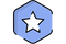 A white star badge